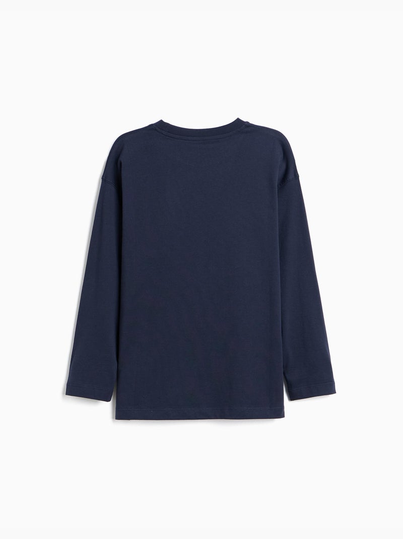 T-shirt à manches longues, mo fashion Bleu - Kiabi