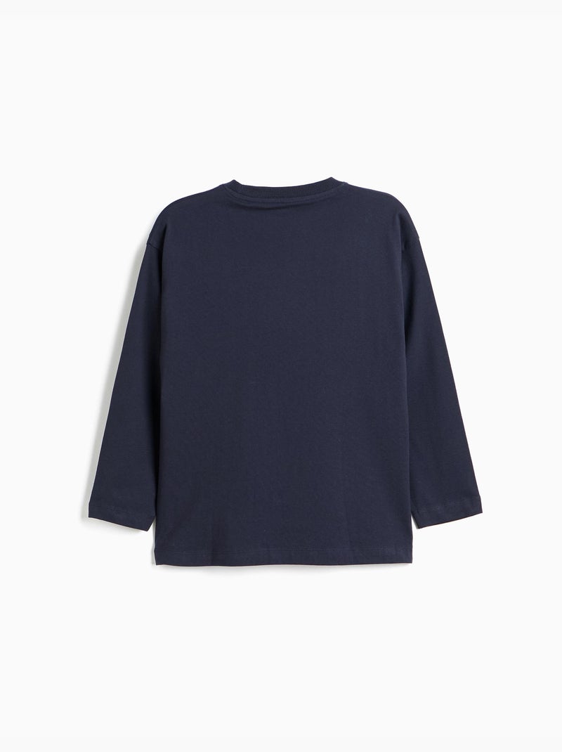 T-shirt à manches longues, mo fashion Bleu - Kiabi