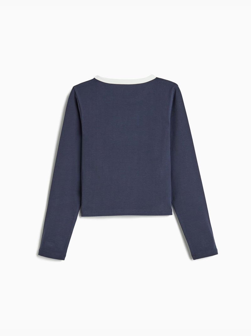 T-shirt à manches longues, MO Fashion Bleu - Kiabi