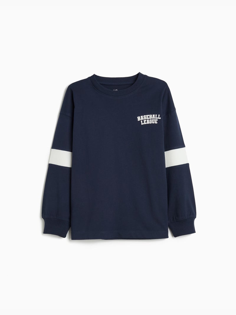 T-shirt à manches longues, MO Fashion Bleu - Kiabi