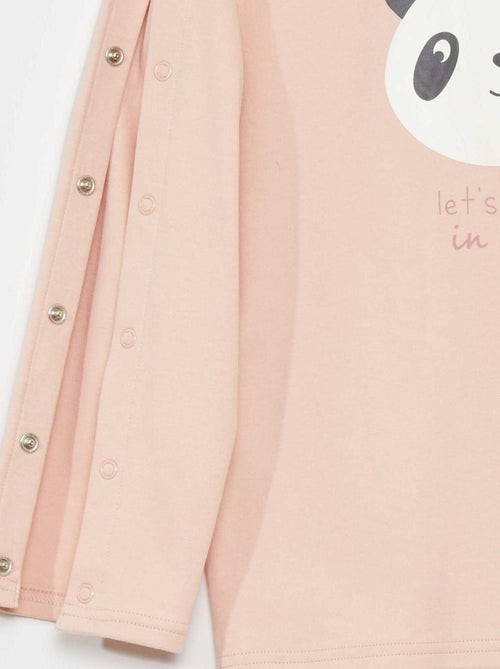 T-shirt à manches longues pressionnées - collection facile à enfiler - Kiabi