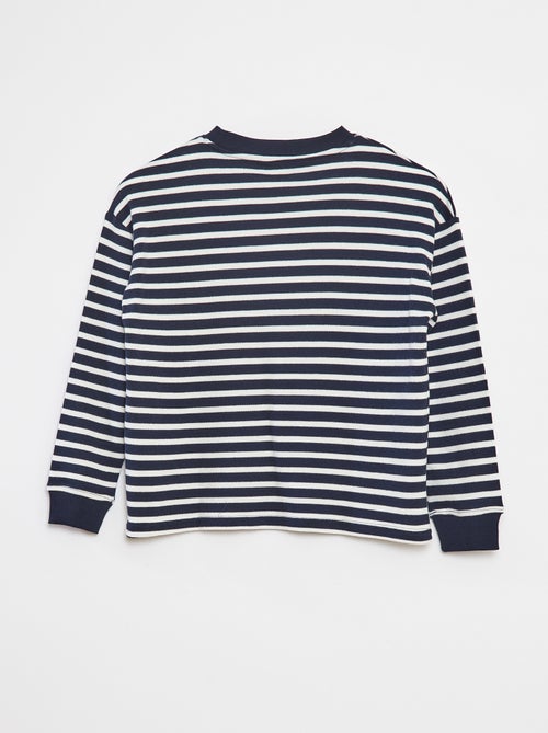 T-shirt à manches longues rayé - Kiabi