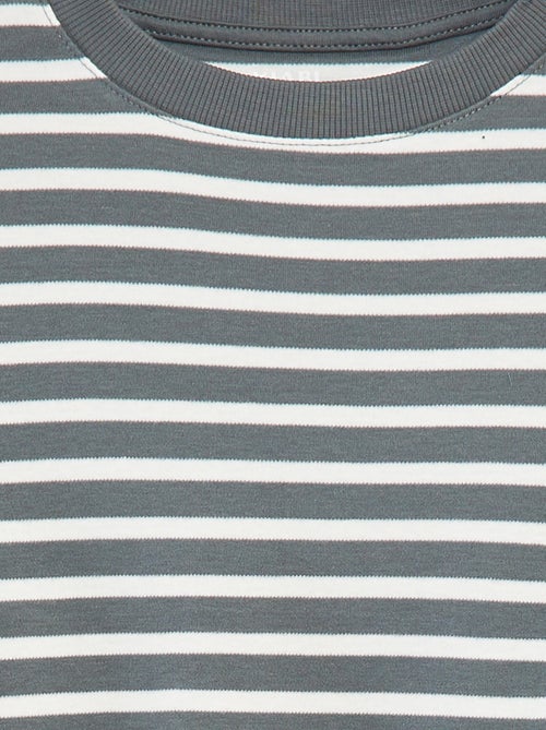 T-shirt à manches longues rayé - Kiabi