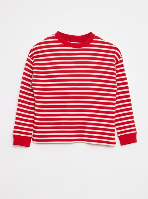 T-shirt à manches longues rayé - Kiabi