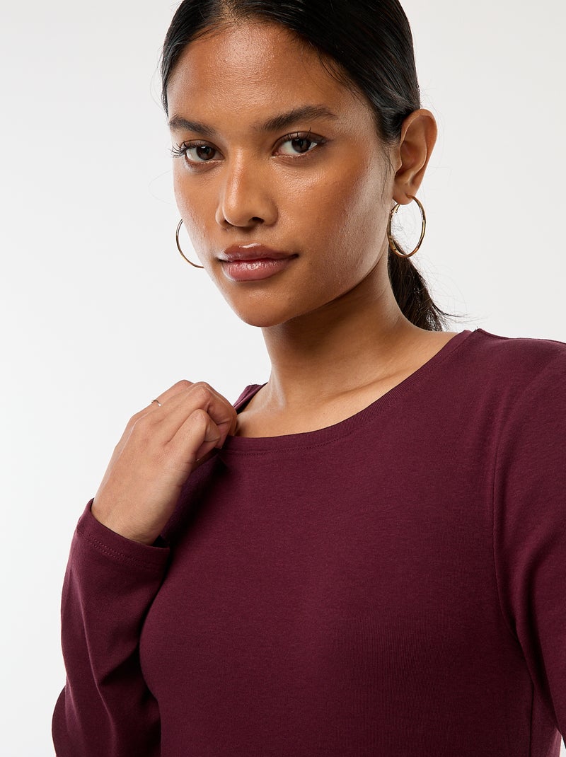 CHYRII T-shirt surdimensionné à rayures à manches longues pour femme