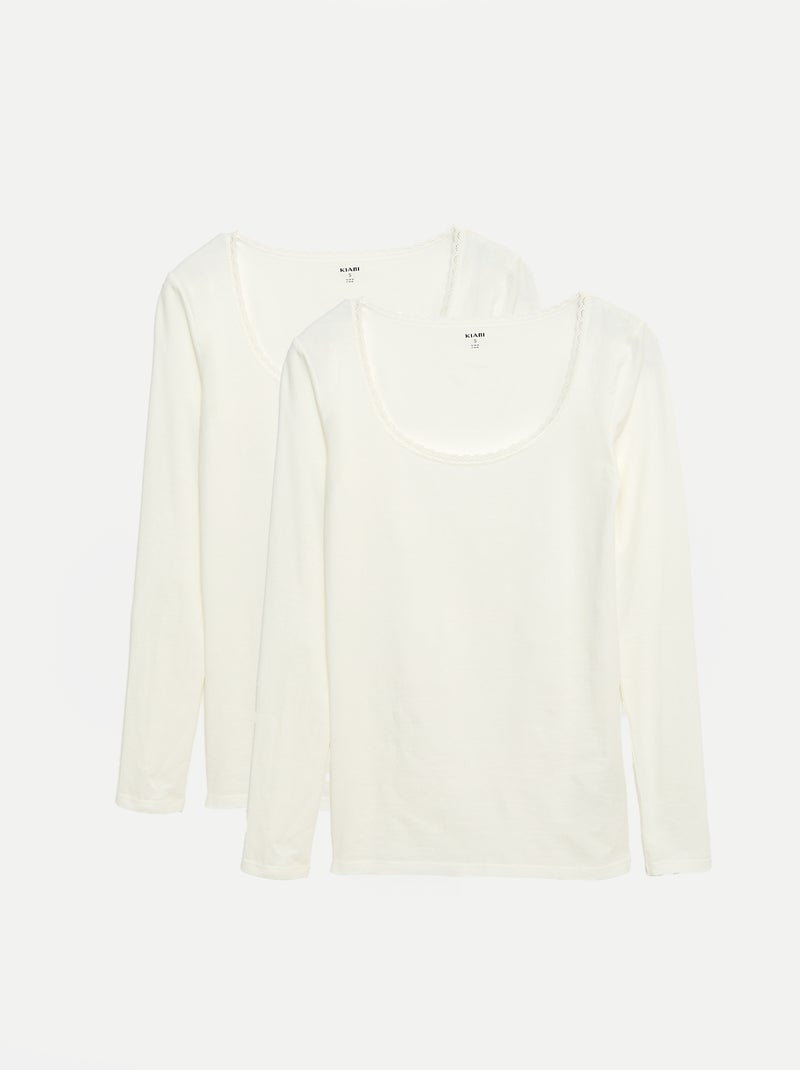 T-shirt à manches longues sous-vêtements Blanc - Kiabi