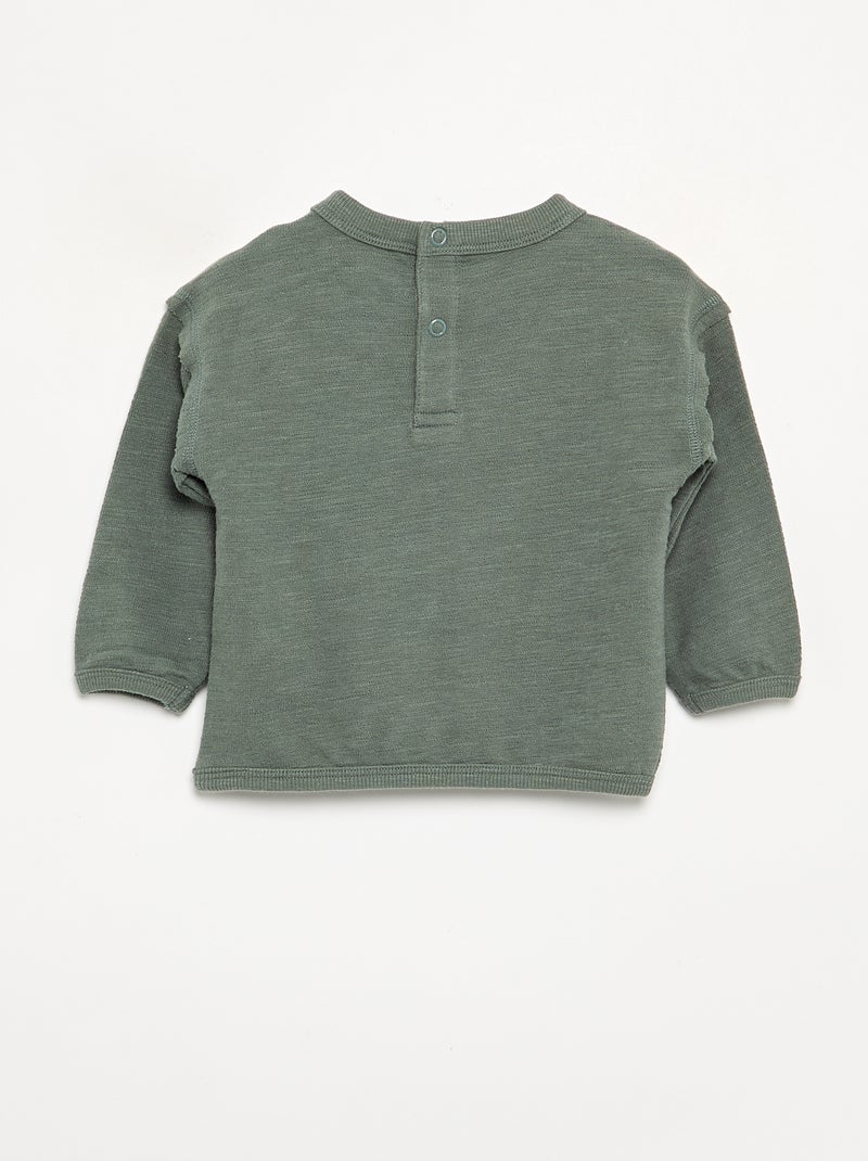T-shirt à manches longues Vert - Kiabi