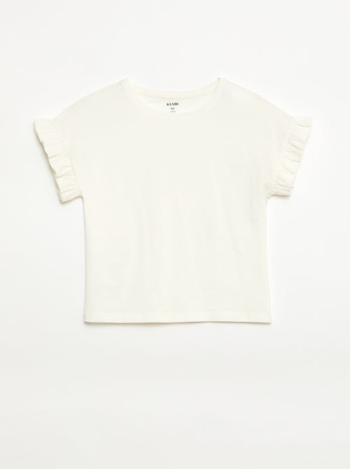 T-shirt à manches volantes - Kiabi