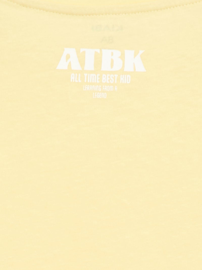 T-shirt à message fête des pères Jaune - Kiabi