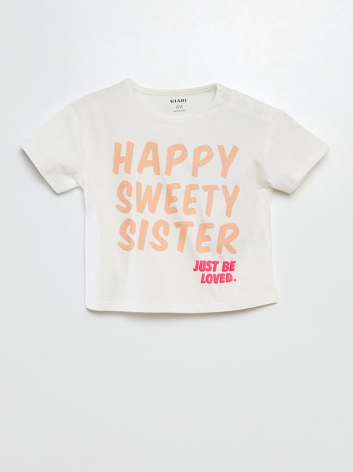 T-shirt à message pour les sœurs - Kiabi