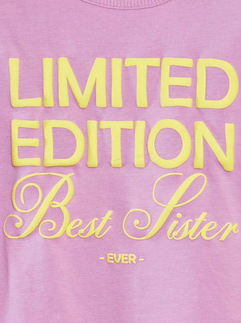T-shirt à message pour les sœurs ROSE - Kiabi
