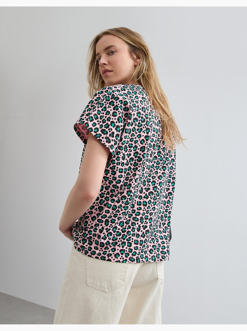 T-shirt à motif animal, MO Fashion Rose - Kiabi