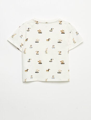 T-shirt à motif et à manches courtes