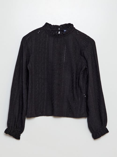 T-shirt à motifs ajourés - Kiabi