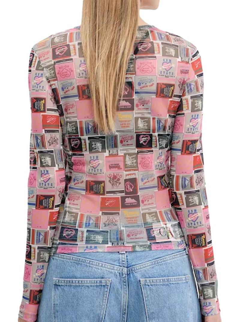T-shirt à motifs Femme Tommy Hilfiger Rose - Kiabi