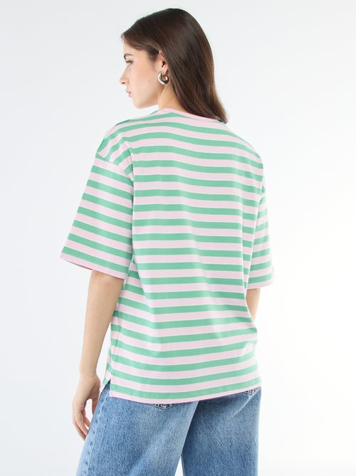 T-shirt à rayures large - Kiabi