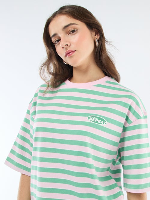 T-shirt à rayures large - Kiabi