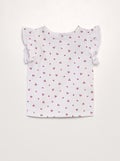 T-shirt à volants Blanc cerise - Kiabi