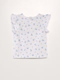 T-shirt à volants Blanc fleur - Kiabi