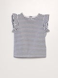 T-shirt à volants Marine - Kiabi