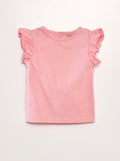 T-shirt à volants Rose clair - Kiabi