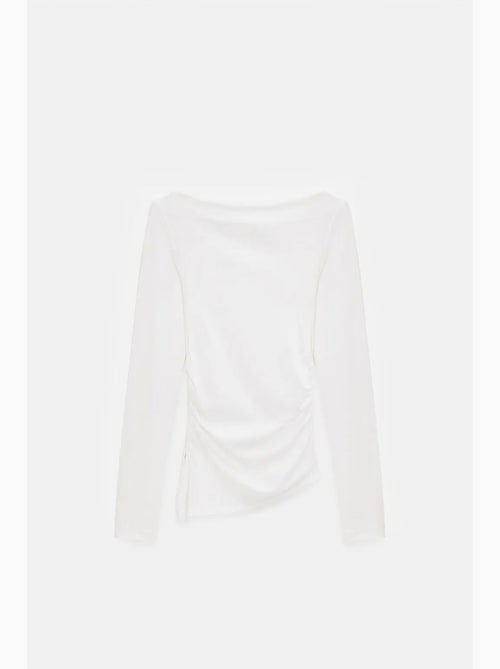 T-shirt aansluitend boothals lange mouw dilvin - Kiabi T-shirt aansluitend boothals lange mouw dilvin - Kiabi