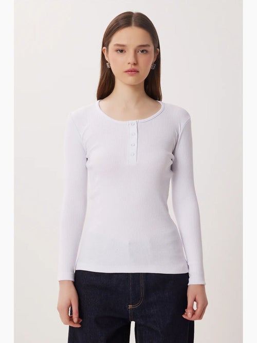 T-shirt aansluitend u-hals lange mouw istanbul - Kiabi T-shirt aansluitend u-hals lange mouw istanbul - Kiabi