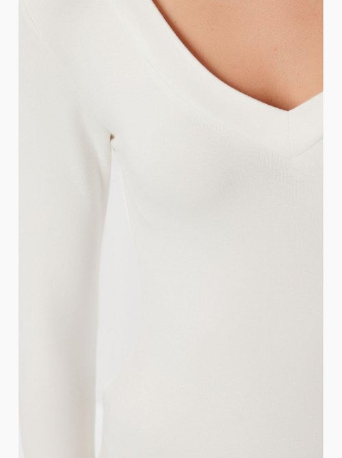 T-shirt aansluitend v-hals lange mouw istanbul - Kiabi T-shirt aansluitend v-hals lange mouw istanbul - Kiabi
