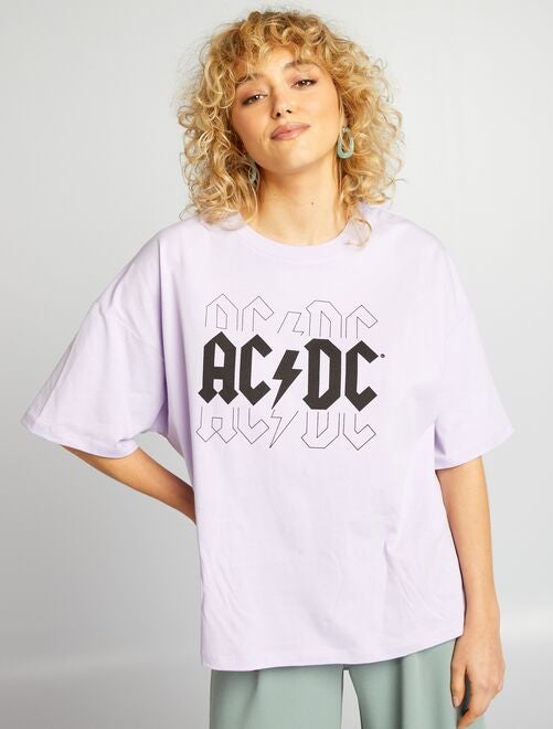 T-shirt 'AC/DC' à col rond - Kiabi