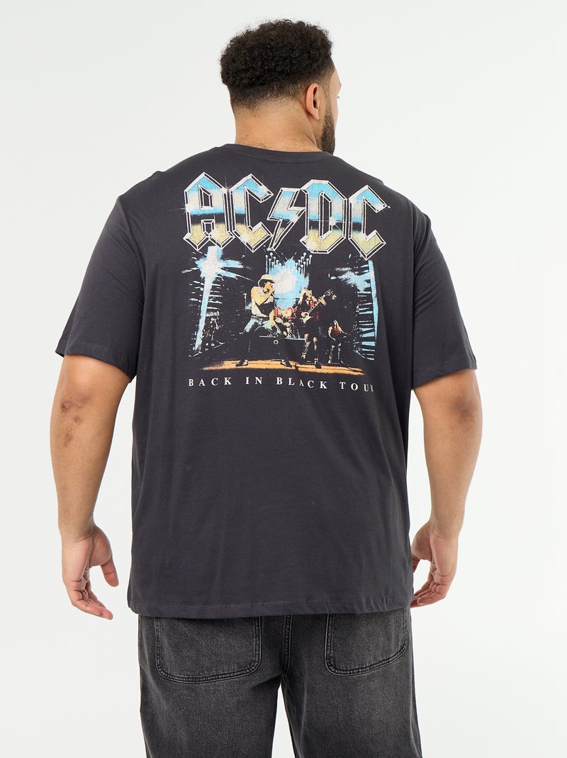 T-shirt AC/DC à manches courtes Noir - Kiabi
