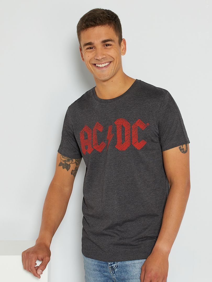 T shirt acdc discount kiabi