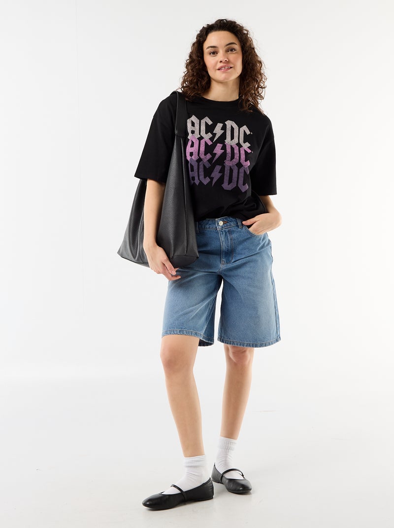 T-shirt 'AC/DC' met korte mouwen Zwart - Kiabi