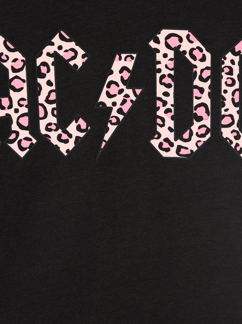 T-shirt 'AC/DC' met korte mouwen Zwart - Kiabi