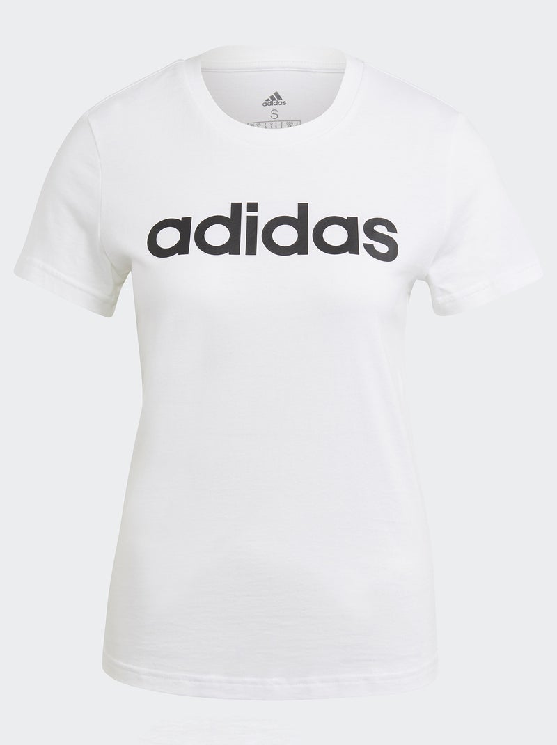 T-shirt 'adidas' à col rond BLANC - Kiabi