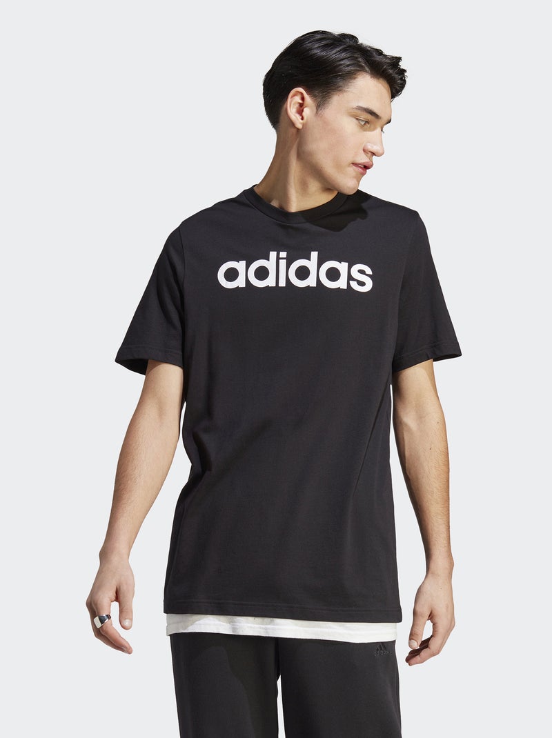 T-shirt 'adidas' à col rond Noir - Kiabi