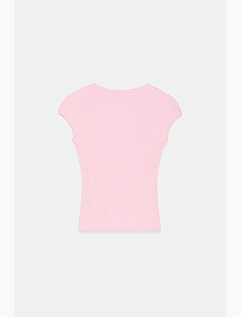 T-shirt ajusté en jersey de coton à col rond dilvin