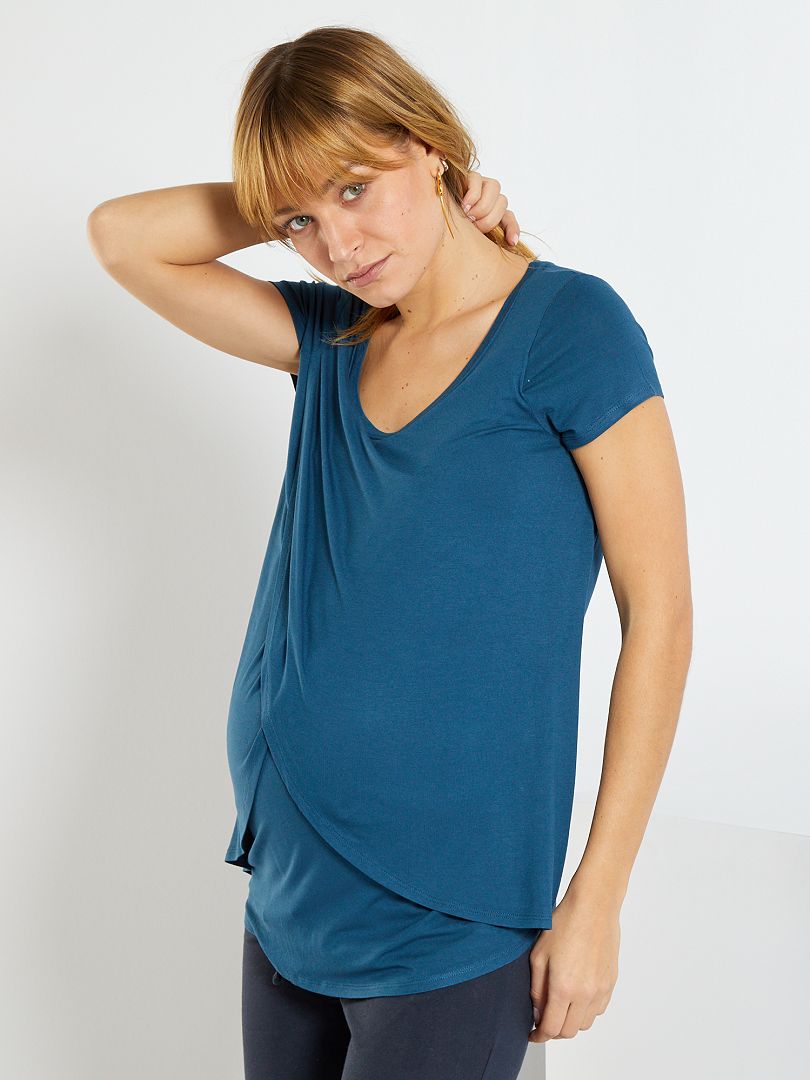 T-shirt allaitement bleu nuit - Kiabi