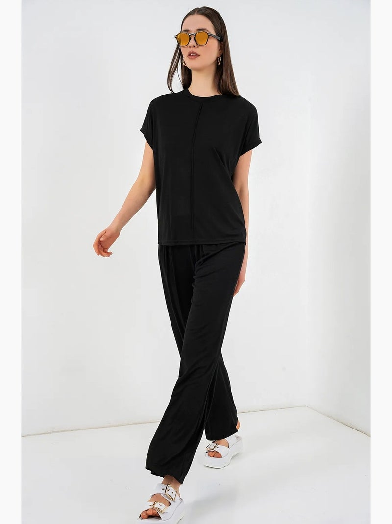 T-shirt ample col rond manches courtes bdart Noir - Kiabi