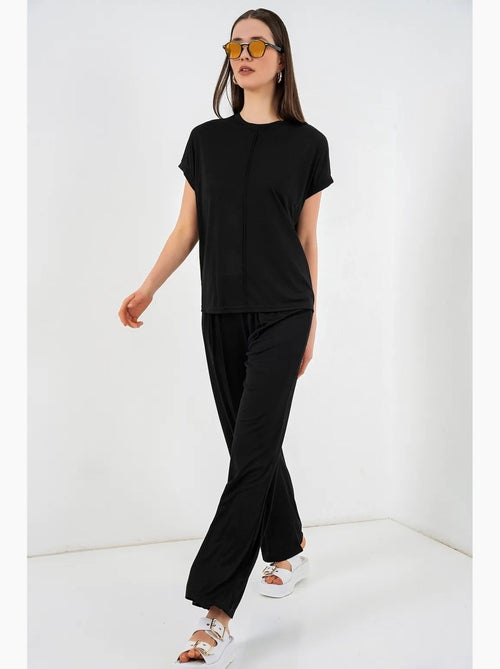 T-shirt ample col rond manches courtes bdart - Kiabi