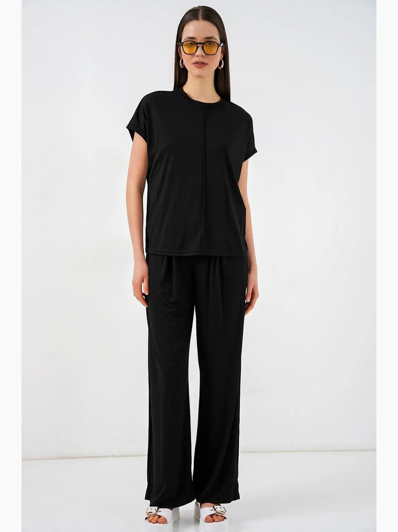 T-shirt ample col rond manches courtes bdart Noir - Kiabi