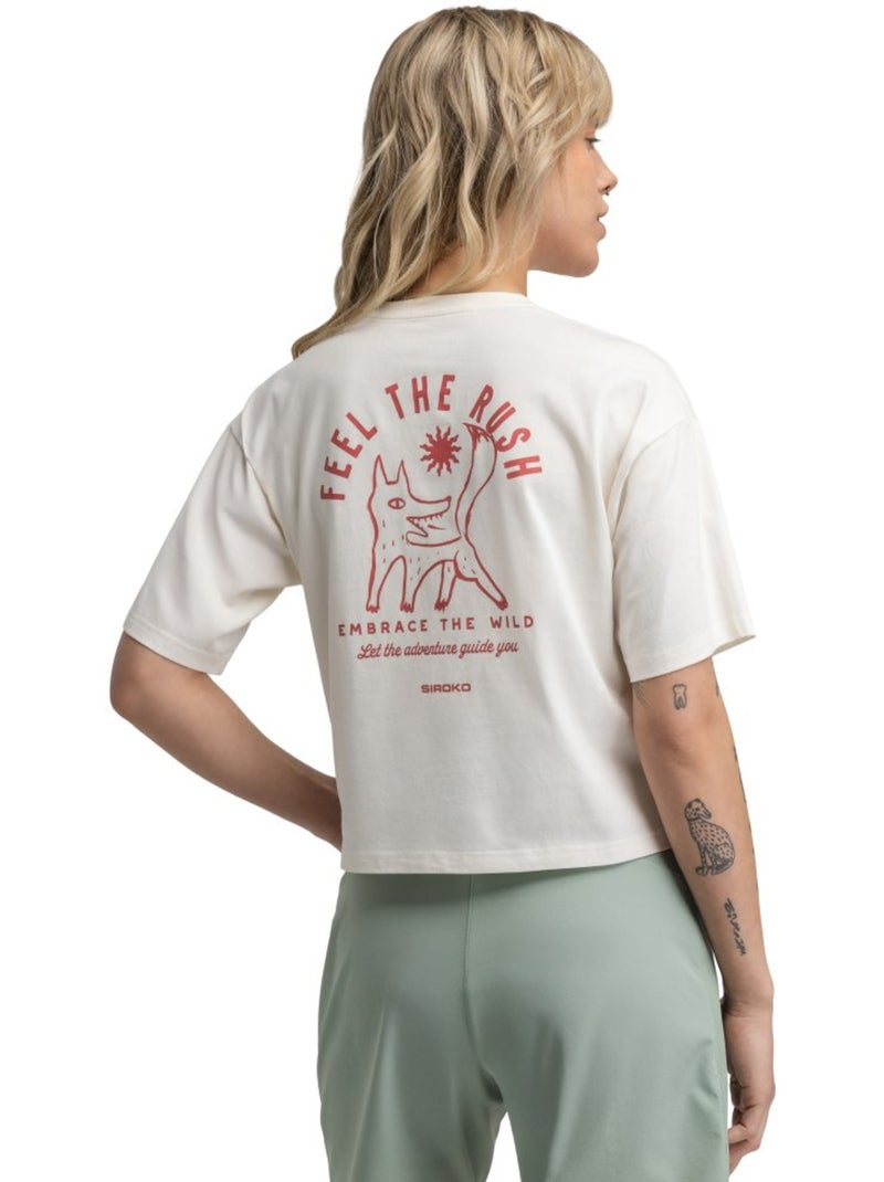T-shirt ample manches courtes cyclotourisme femme cyclisme femme feel sand Beige - Kiabi