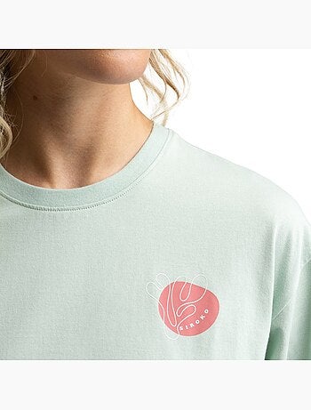 T-shirt ample manches courtes cyclotourisme femme cyclisme femme reef light gree