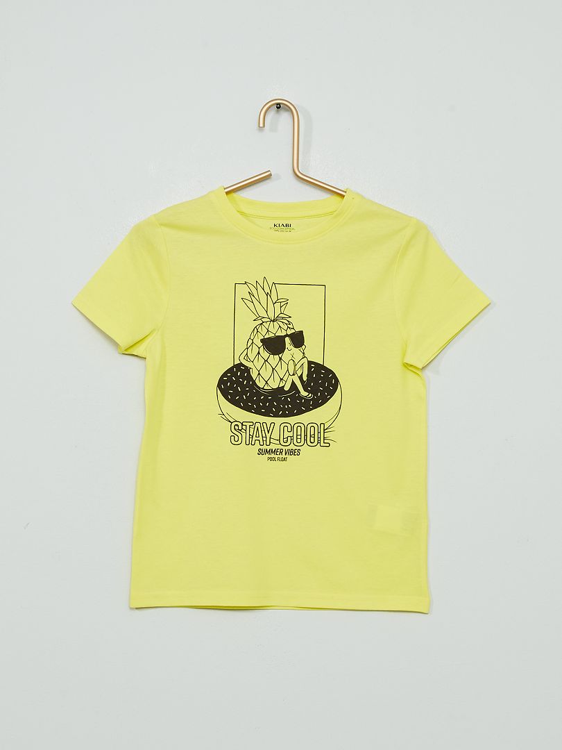 T-shirt 'ananas' jaune - Kiabi