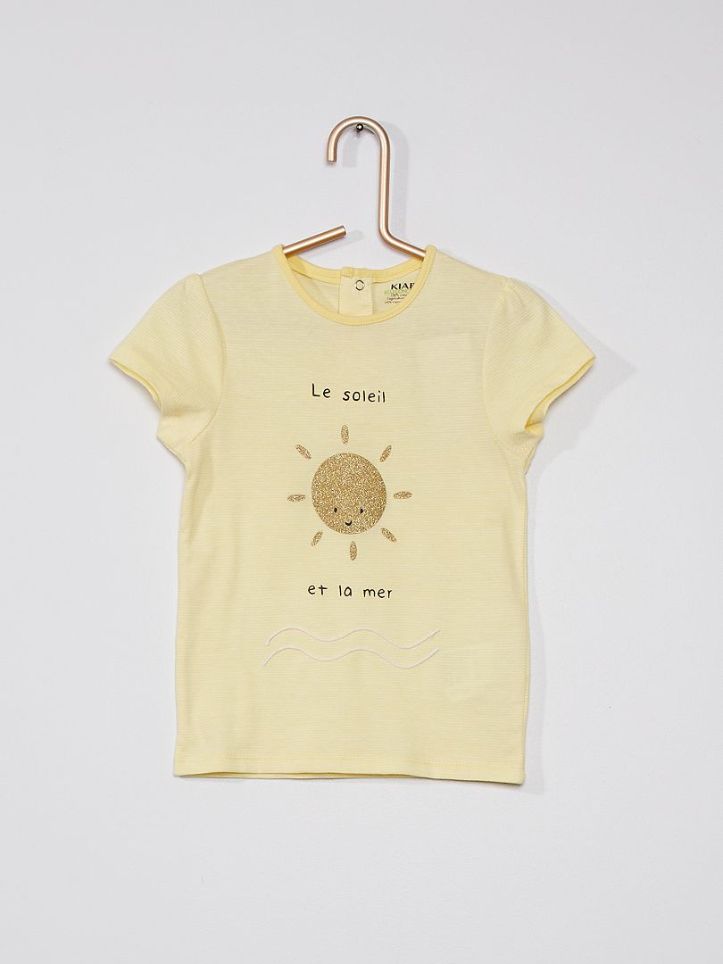 T-shirt animé jaune soleil - Kiabi