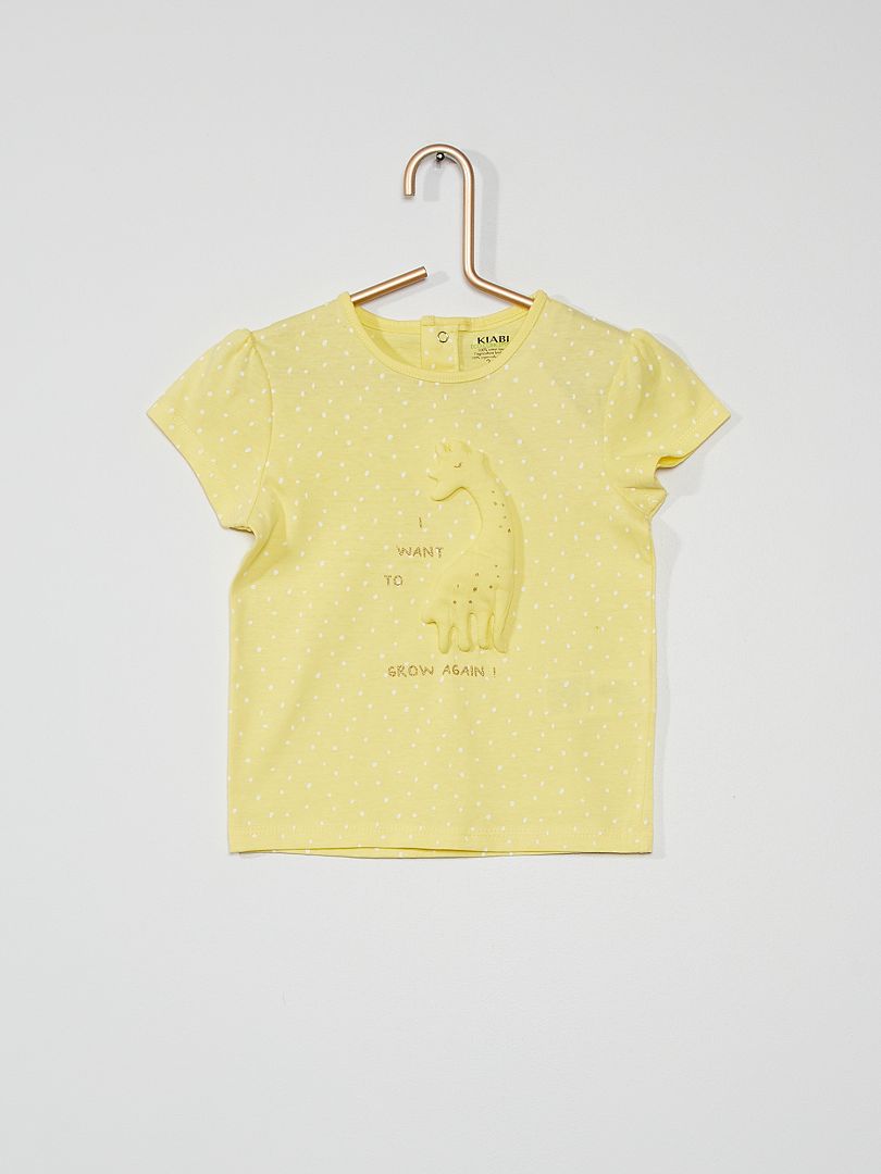 T-shirt animé jaune - Kiabi