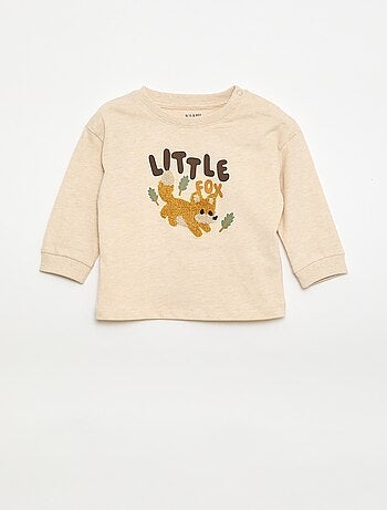 T-shirt animé maille bouclette