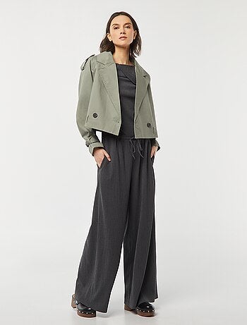 T-shirt asymétrique en maille crêpe