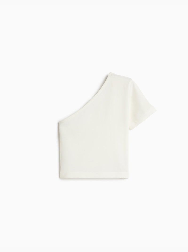 T-shirt asymétrique, MO Fashion Blanc - Kiabi
