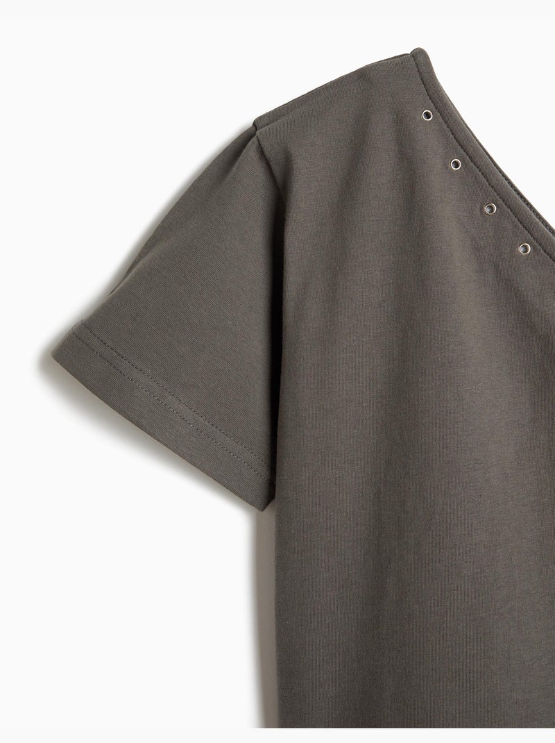 T-shirt asymétrique, MO Fashion Gris - Kiabi