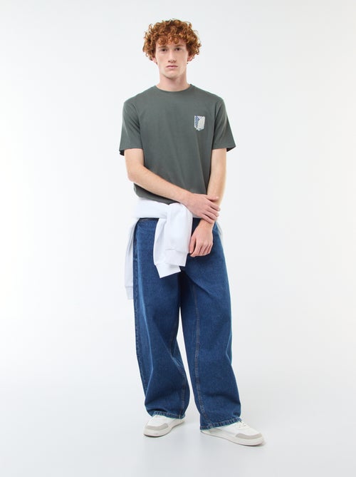 T-shirt 'Attaque des titans' en coton - Kiabi